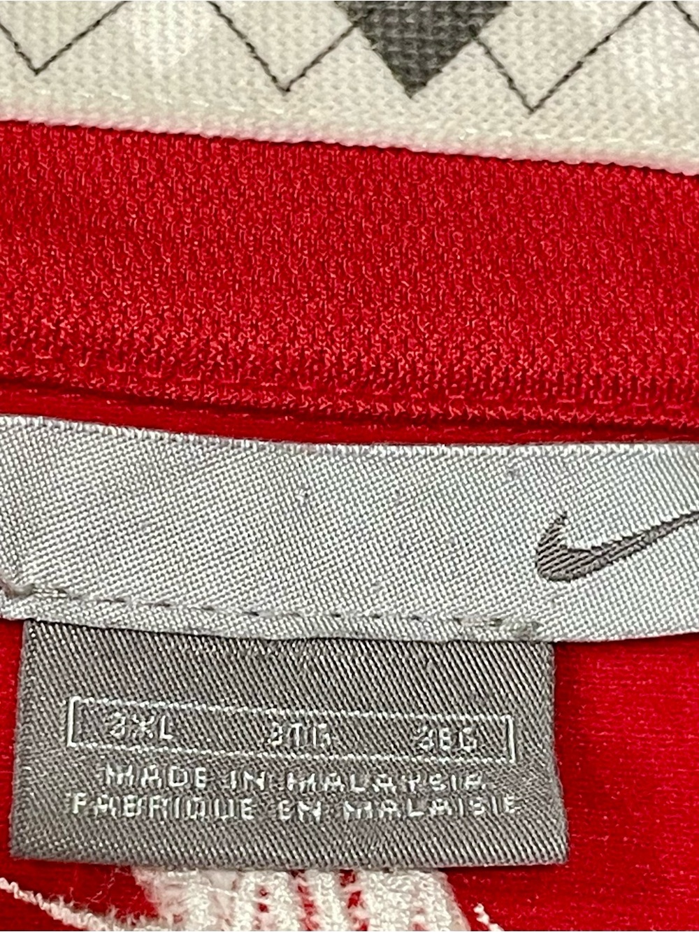 VTG Nike Tracksuit Mens 3XL Red White Sweatsuit Argyle Trim Y2K 90s Track Set - Picture 5 of 14